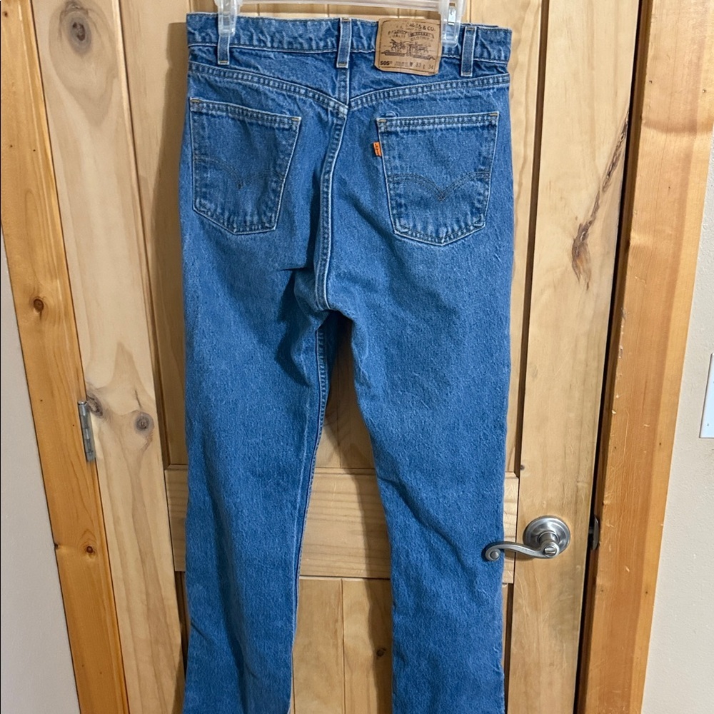 Levi’s 505 Vintage Orange Tab Regular Fit Straight Leg - Picture 3 of 4